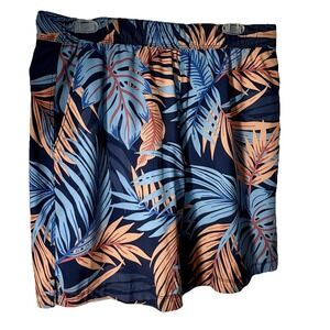 Speedo Swim Shorts Mens Swimsuit Lined Tropical Pockets Med Board Shorts Retro